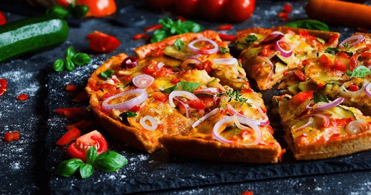 Hidden Valley Ranch Vegetable Pizza with Fresh Veggies and Creamy Ranch Dressing