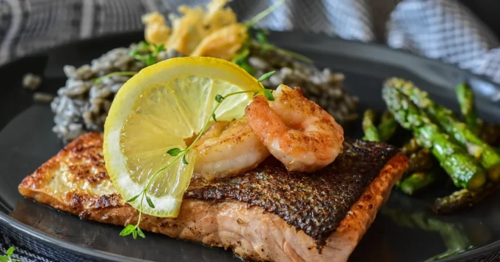 fried salmon