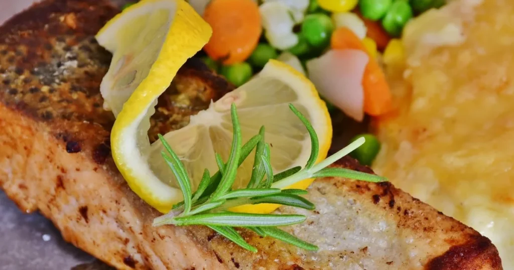 fried salmon