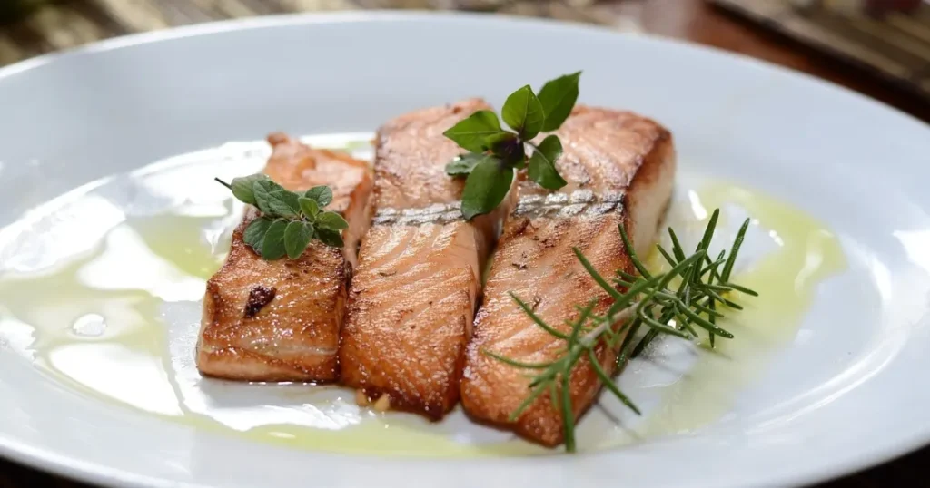 fried salmon