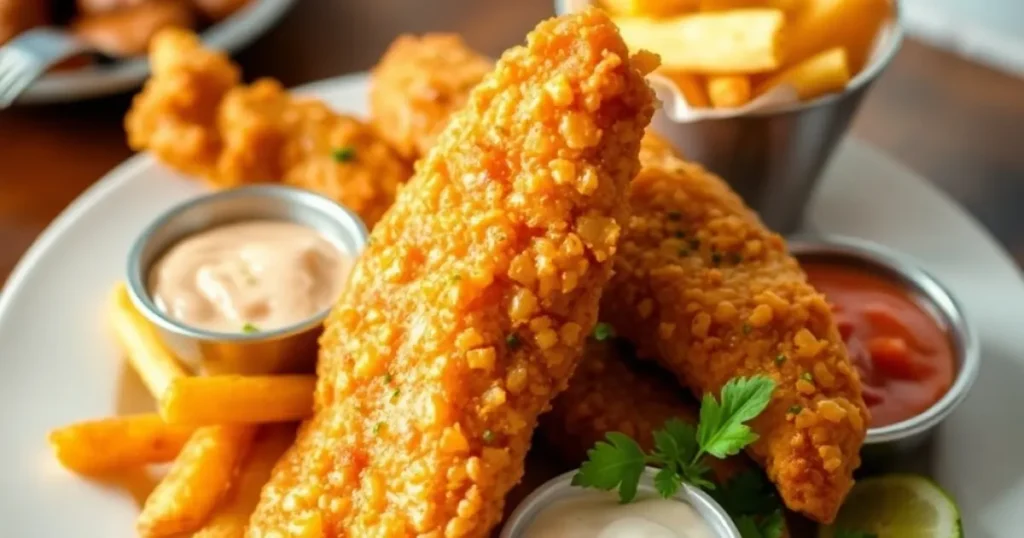 Crispy fried fish from a Jax Fish Fry with lemon wedges
