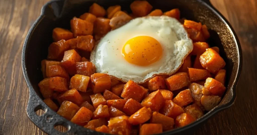 Chicken Breakfast Recipes potato hash with a fried egg