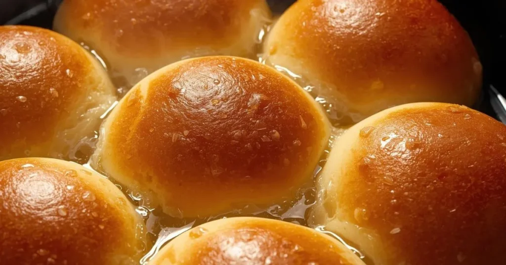 buttery buns toasted in a skillet for lobster roll recipe