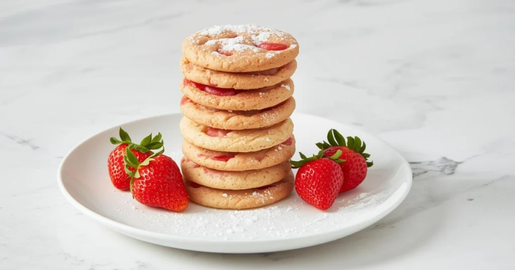 strawberry cake cookies soft and chewy 5 ingredient recipe