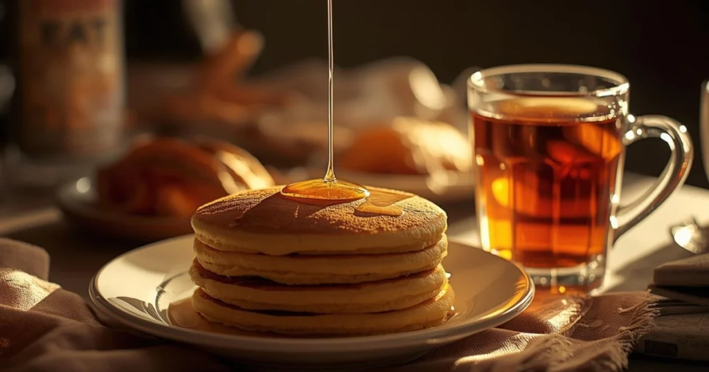 Quark Pfannkuchen ohne Mehl Ramadan Frühstück mit Tee