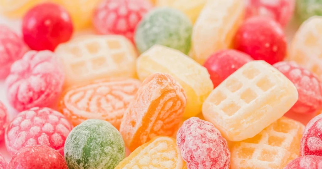 Family Enjoying Pink Gelatin Dessert