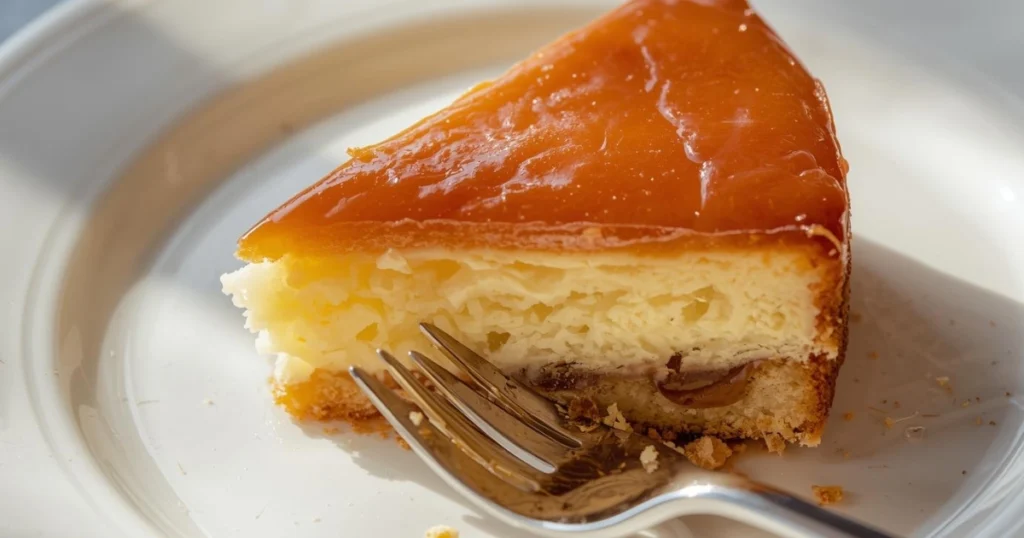 Slice of vintage cake showing layers and creamy buttercream frosting