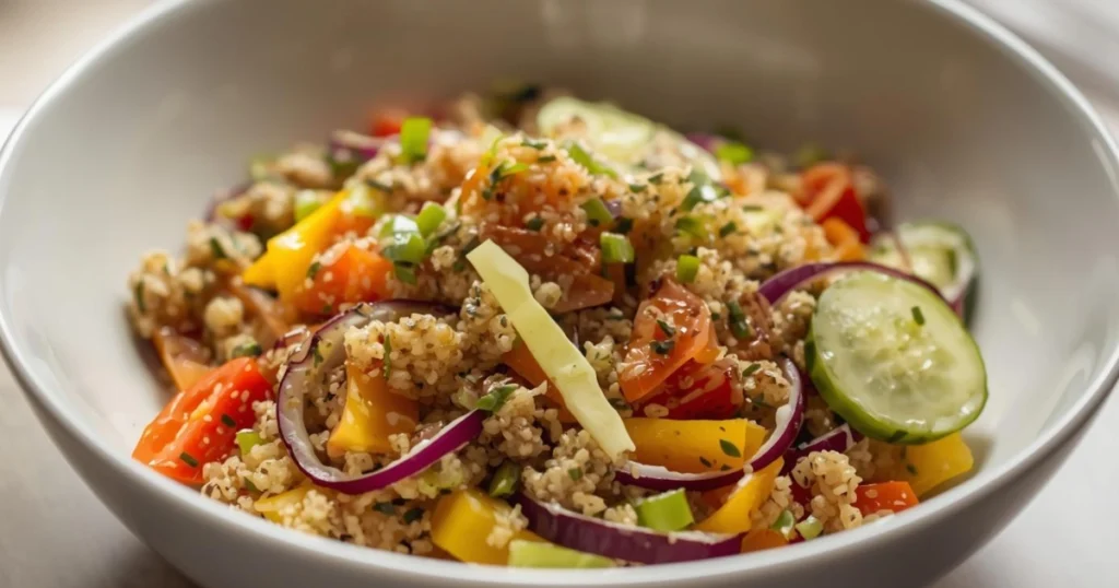 Quinoa vegetable salad healthy for Ramadan recipes