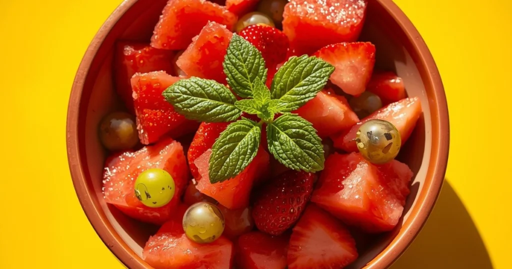 Fresh fruit salad served as a healthy Ramadan dessert after iftar.