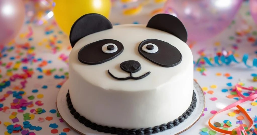 birthday cake covered in colorful sprinkles on white frosting