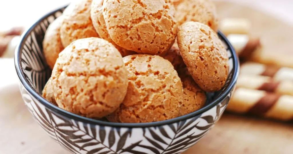 Close up of soft and chewy mini egg cookies showing chocolate texture inside