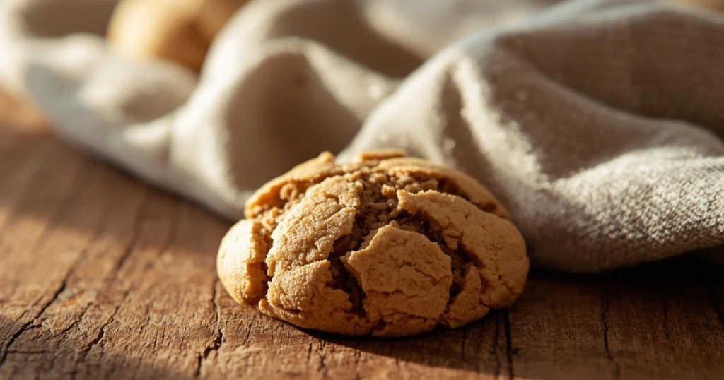 golden Irish shortbread cookies served on a plate with tea