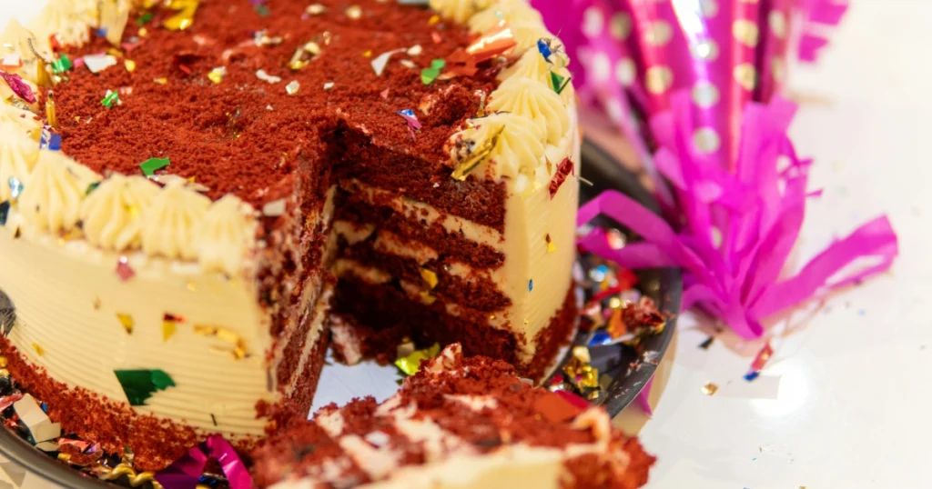 birthday cake ingredients flour eggs milk butter sugar on kitchen table
