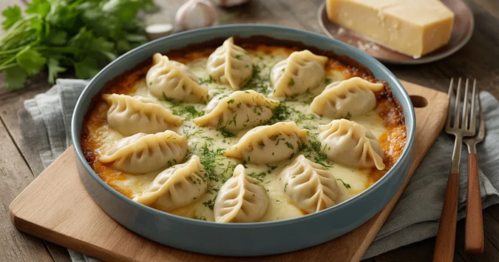 Make dinner effortless with this viral Trader Joe’s dumpling bake! Creamy, cheesy, and ready in half an hour. 🍽️🥟