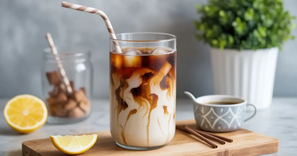 Sip into spring with this refreshing 5-ingredient iced vanilla latte! Quick, creamy, and better than coffee shop drinks—perfect for warm mornings. Make it at home and enjoy café-quality coffee without the cost