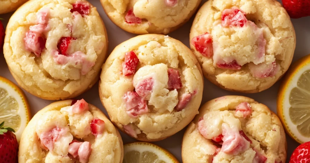 strawberry lemon cake mix cookies