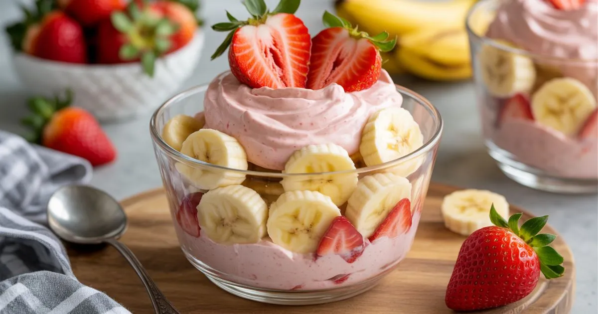 Strawberry Cheesecake Banana Salad