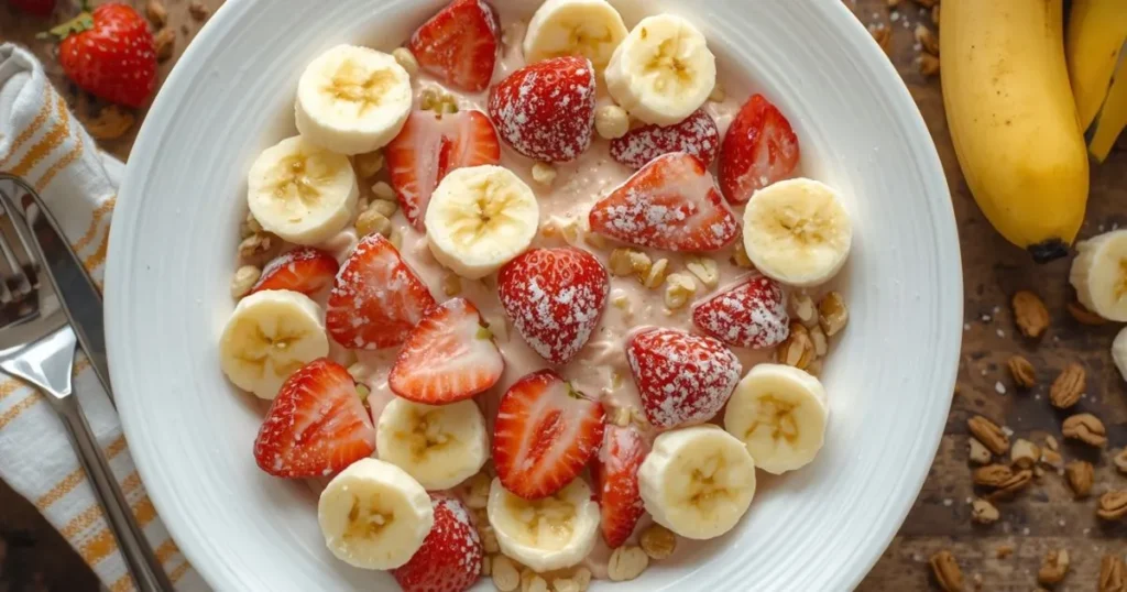 Strawberry Cheesecake Banana Salad