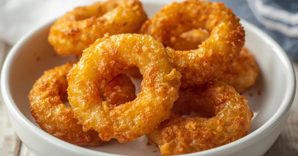 Street food style fried saucers served on paper with a crispy texture.